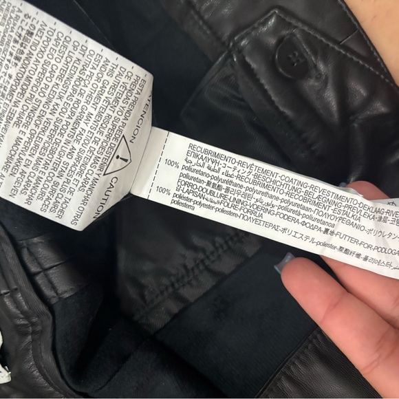 NWT ZARA Women’s Black High-Waisted Leather Pants - Picture 11 of 14